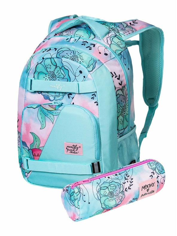 Meatfly Meatfly zaino Exile Menta con Fiori 24 L
