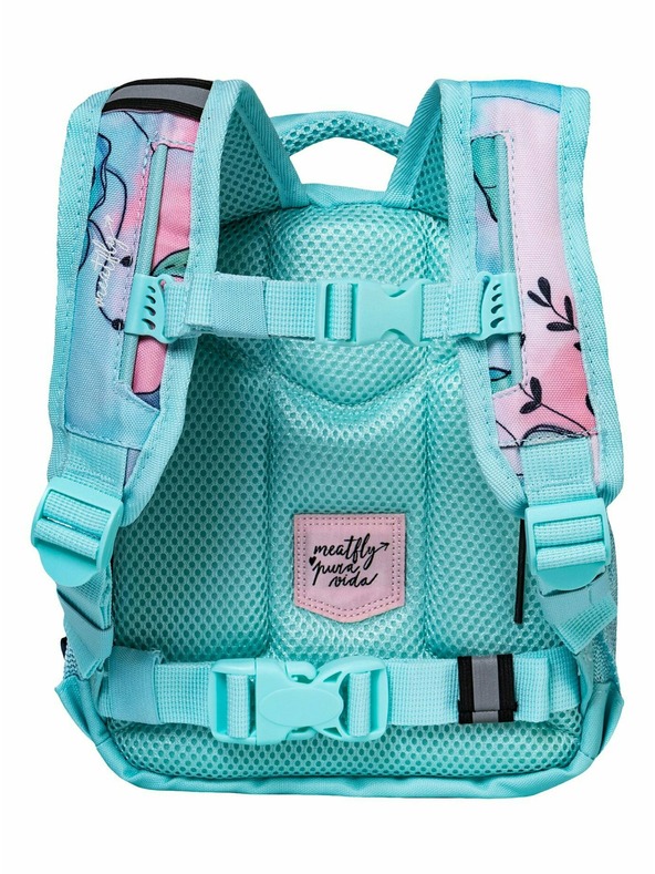 Meatfly Meatfly zaino Levi Menta con Fiori 10 L
