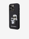 Karl Lagerfeld PU Saffiano Karl and Choupette NFT Cover Posteriore per iPhone 14 Pro Max Nero Karl Lagerfeld
