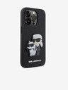 Karl Lagerfeld PU Saffiano Karl and Choupette NFT Cover Posteriore per iPhone 14 Pro Max Nero Karl Lagerfeld