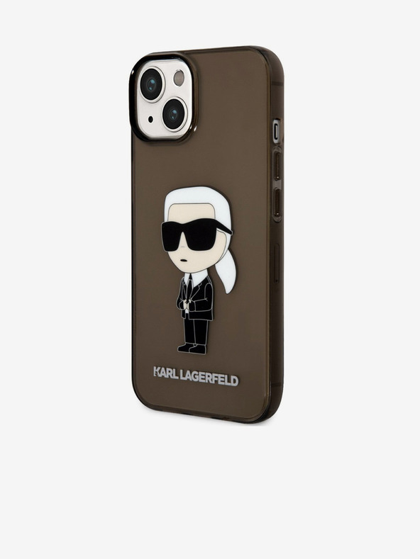 Karl Lagerfeld Karl Lagerfeld IML Ikonik NFT Cover Posteriore per iPhone 14 Plus Nero