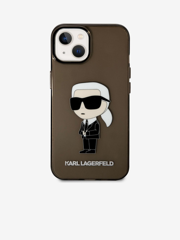 Karl Lagerfeld Karl Lagerfeld IML Ikonik NFT Cover Posteriore per iPhone 14 Plus Nero