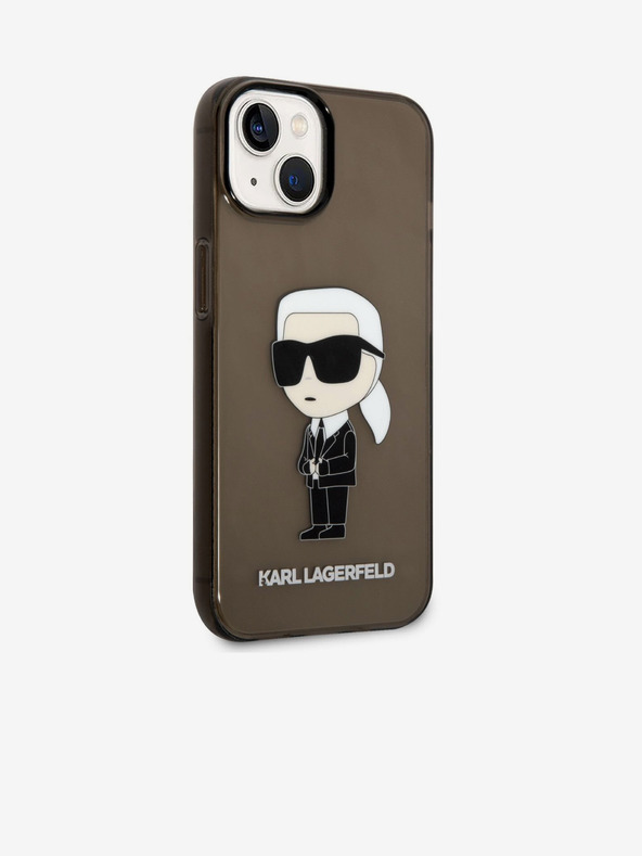 Karl Lagerfeld Karl Lagerfeld IML Ikonik NFT Cover Posteriore per iPhone 14 Plus Nero