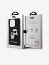 Karl Lagerfeld Karl Lagerfeld 3D Rubber Karl and Choupette Cover Posteriore per iPhone 15 Pro Nero