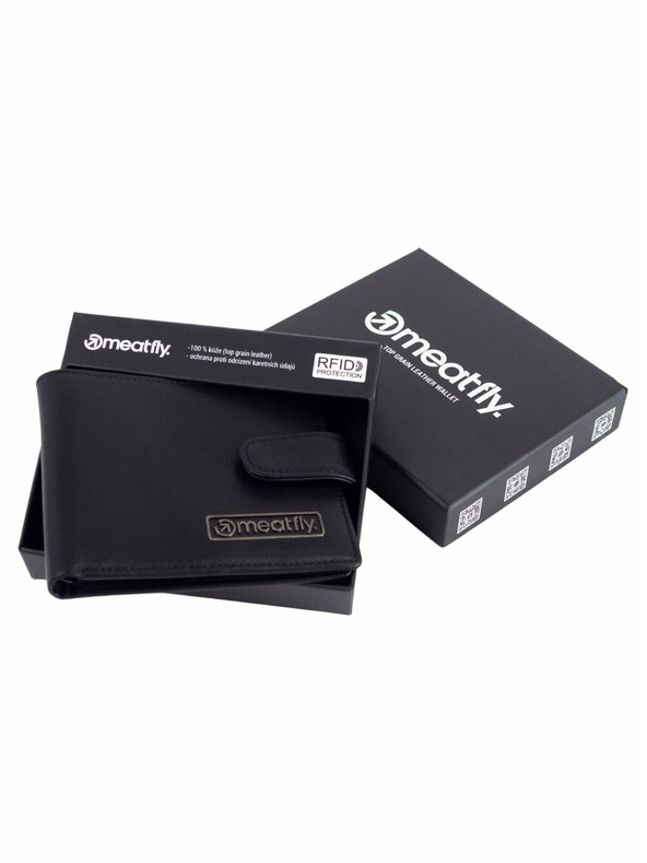 Meatfly Portafoglio in pelle Meatfly Nathan Premium Black | Nero | Taglia