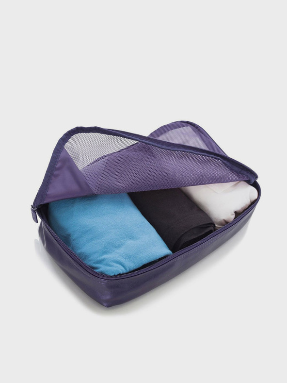 Heys Set di 5 organizer da viaggio Heys Metallic Packing Cube 5pc in blu scuro