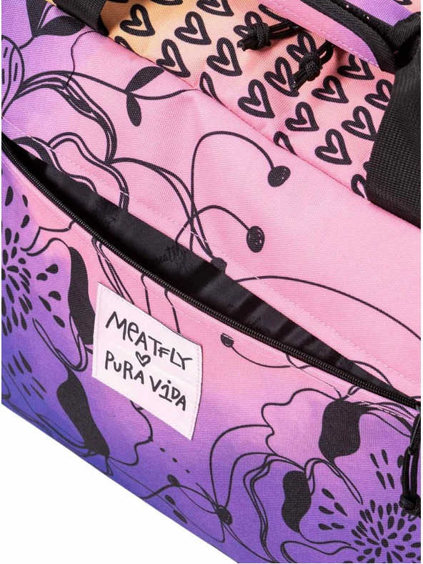 Meatfly Meatfly borsa da viaggio Gail Peach Flowers 42 L | Rosa | Volume 42 L