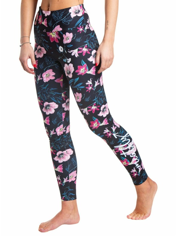 Meatfly Meatfly leggings termici donna Jenna Hibiscus