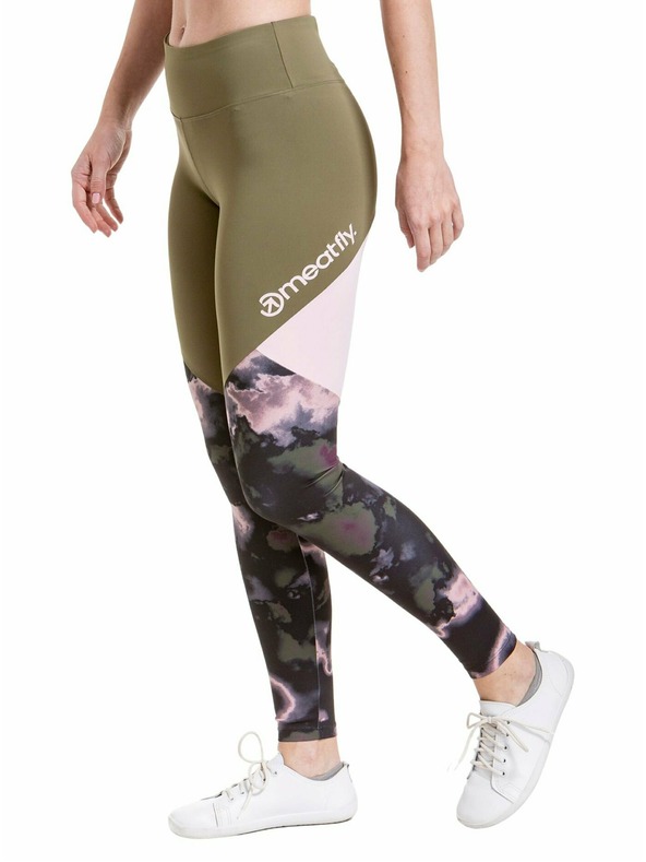 Meatfly Meatfly leggings donna Arabel Olive/Storm Camo Pink | Verde | Taglia