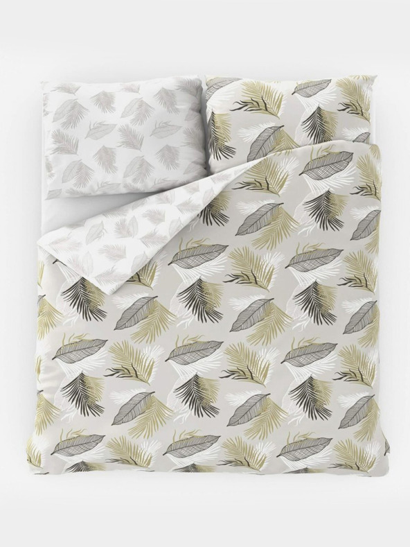 Kvalitex Biancheria da letto francese in cotone esteso DELUX 240x220, 70x90cm SANEL grigio