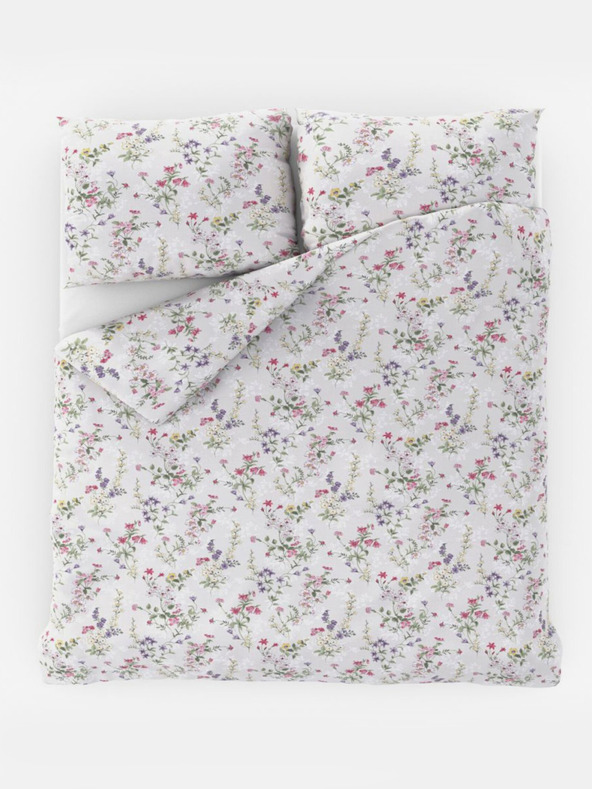 Kvalitex Biancheria da letto in cotone francese PROVENCE COLLECTION 200x200, 70x90cm FLORENCE grigio