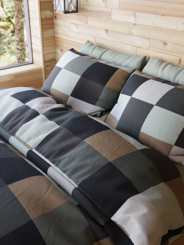 Kvalitex French Viscose Bedding Set WOODY Collection 200x200, 70x90cm DION