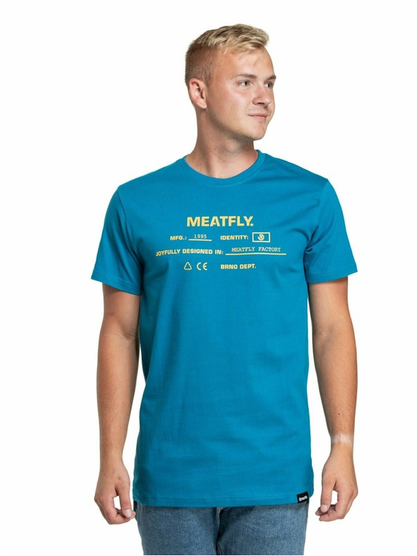 Meatfly Meatfly t-shirt da uomo Sign Funky Blue | Blu | Taglia