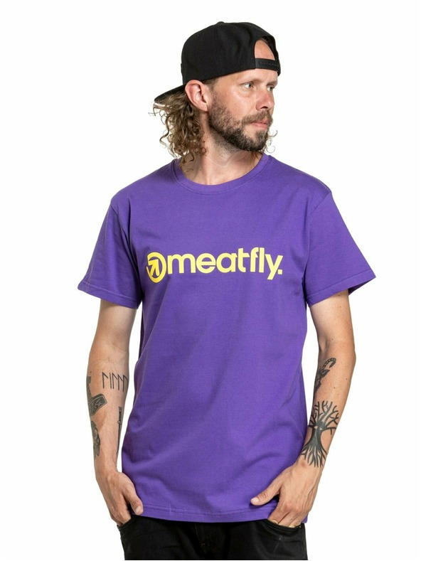 Meatfly Meatfly t-shirt da uomo Joe Violet | Viola | Taglia S | 100% cotone