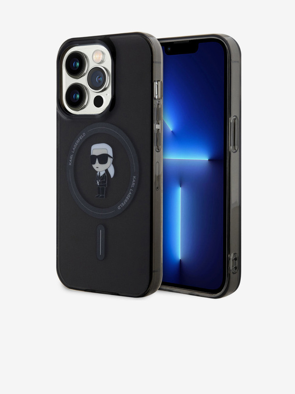 Karl Lagerfeld IML Ikonik MagSafe Cover Posteriore per iPhone 15 Pro Nero Karl Lagerfeld