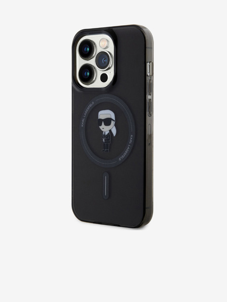 Karl Lagerfeld IML Ikonik MagSafe Cover Posteriore per iPhone 15 Pro Nero Karl Lagerfeld