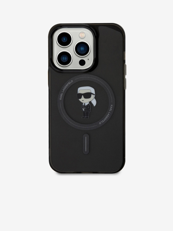 Karl Lagerfeld IML Ikonik MagSafe Cover Posteriore per iPhone 15 Pro Nero Karl Lagerfeld