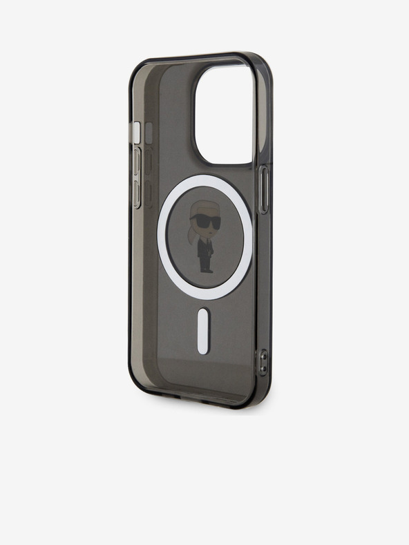 Karl Lagerfeld IML Ikonik MagSafe Cover Posteriore per iPhone 15 Pro Nero Karl Lagerfeld