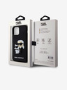 Karl Lagerfeld 3D Rubber Karl and Choupette Cover Posteriore per iPhone 12/12 Pro Nero Karl Lagerfeld