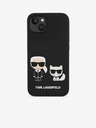 Karl Lagerfeld Karl Lagerfeld MagSafe Cover Compatibile Liquid Silicone Karl and Choupette per iPhone 14 Plus Nero