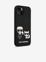 Karl Lagerfeld Karl Lagerfeld MagSafe Cover Compatibile Liquid Silicone Karl and Choupette per iPhone 14 Plus Nero