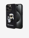 Karl Lagerfeld Karl Lagerfeld 3D Rubber Karl and Choupette Cover Posteriore per iPhone 13 Pro Nero