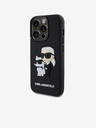 Karl Lagerfeld Karl Lagerfeld 3D Rubber Karl and Choupette Cover Posteriore per iPhone 13 Pro Nero