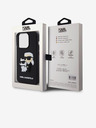 Karl Lagerfeld Karl Lagerfeld 3D Rubber Karl and Choupette Cover Posteriore per iPhone 13 Pro Nero