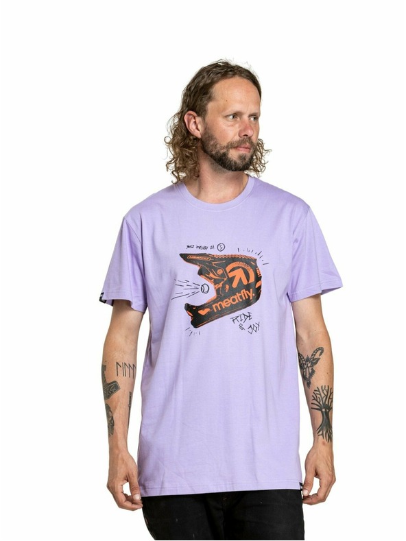 Meatfly Meatfly T-shirt da uomo Fullface Viola Polveroso | Viola | Taglia