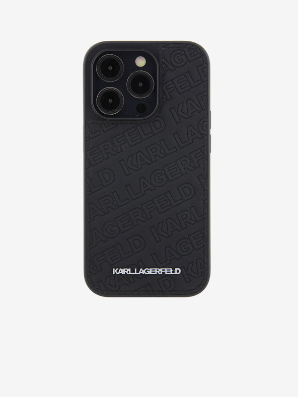 Karl Lagerfeld Karl Lagerfeld PU Cover Posteriore Trapuntata per iPhone 15 Pro Nero