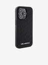 Karl Lagerfeld Karl Lagerfeld PU Cover Posteriore Trapuntata per iPhone 15 Pro Nero
