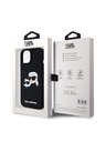 Karl Lagerfeld Liquid Silicone Double Heads Magsafe Cover Posteriore per iPhone 15 Nero Karl Lagerfeld