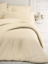 Kvalitex Biancheria da letto francese in cotone tinta unita 240x200, 70x90cm bianco sporco