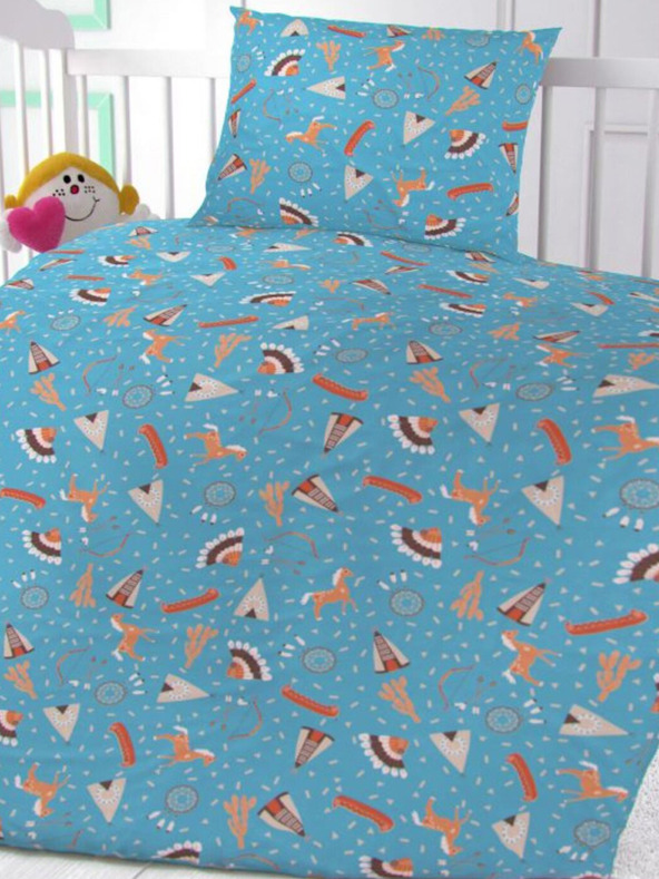 Kvalitex Lenzuola per culla in cotone Indian Village