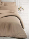 Kvalitex Biancheria da letto in cotone tinta unita 140x200, 70x90cm beige Kvalitex