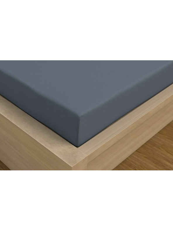 Kvalitex Lenzuolo in raso Luxury Collection 200x200cm grigio scuro Kvalitex