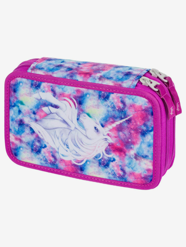 BAAGL  Astuccio scuola rosa a due piani Baagl Unicorn