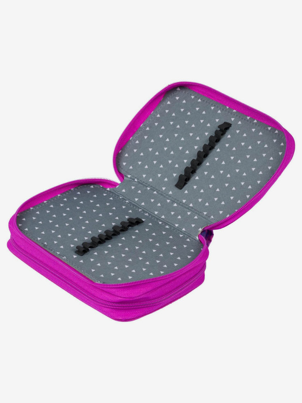 BAAGL  Astuccio scuola rosa a due piani Baagl Unicorn