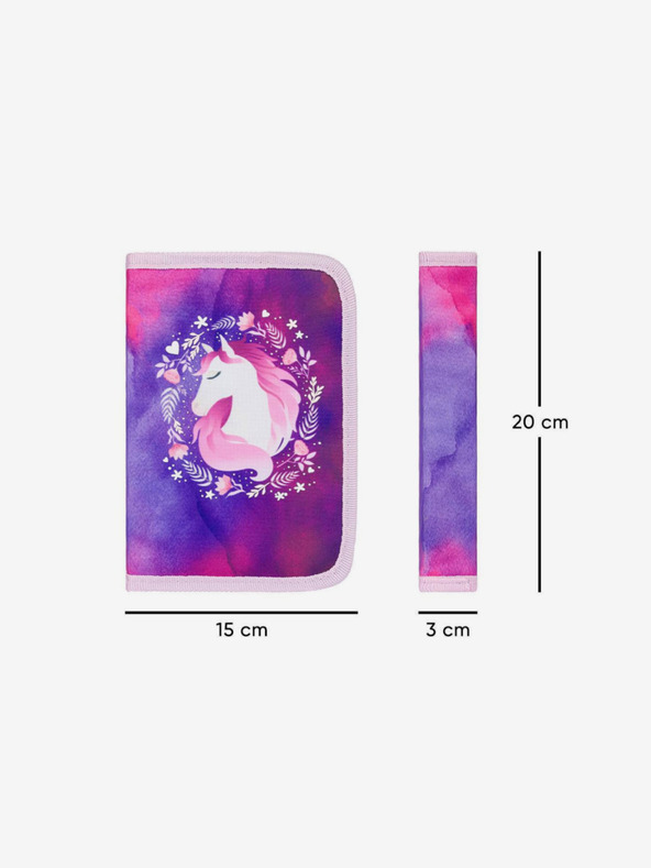 BAAGL  Astuccio per la scuola viola a un piano Baagl Horse