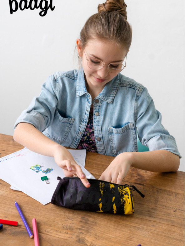 BAAGL  Astuccio per studenti grigio Baagl Dune