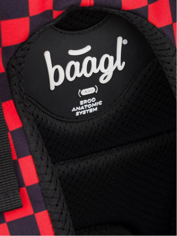 BAAGL  Zaino scuola rosso skate teribear Baagl