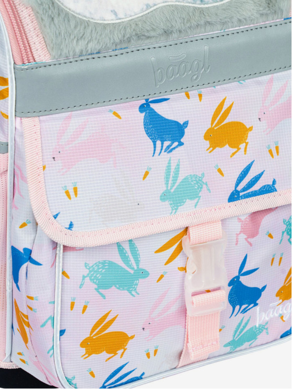 BAAGL  Zaino scuola beige Zippy Bunny Baagl