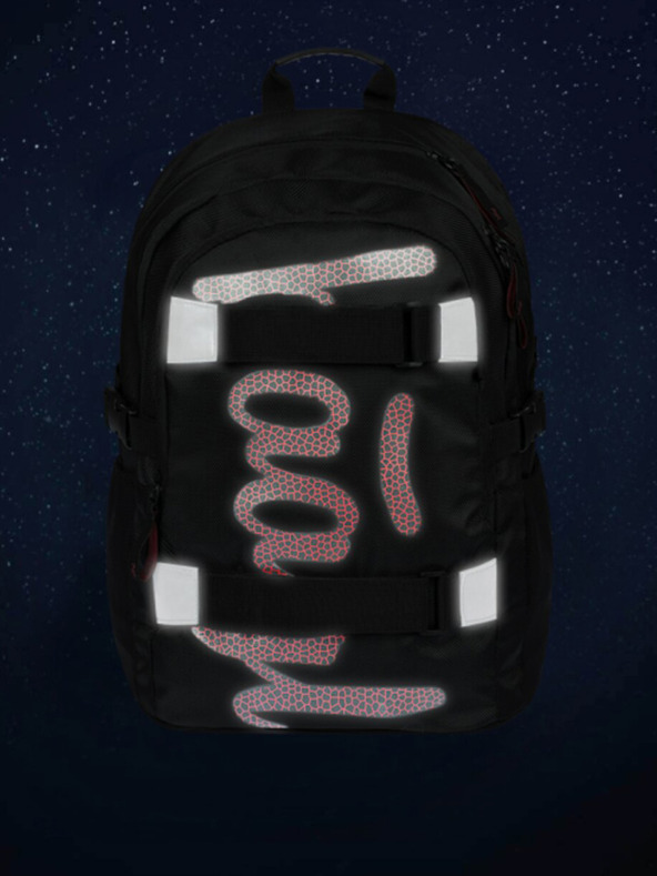 BAAGL  Set scuola nero - zaino, astuccio, borsa Baagl Skate Red