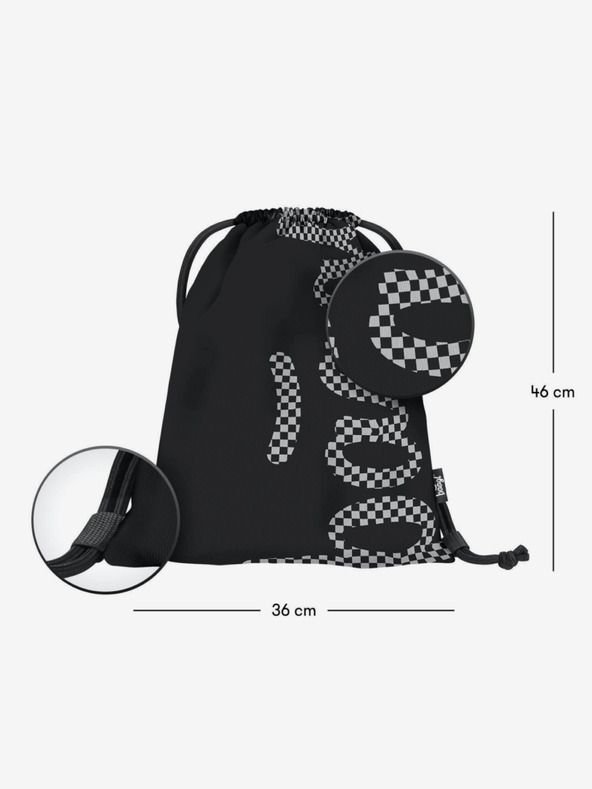 BAAGL  Set 3 skate ska nero: zaino, astuccio, borsa Baagl