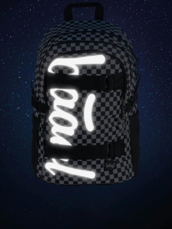 BAAGL  Set 3 skate ska nero: zaino, astuccio, borsa Baagl