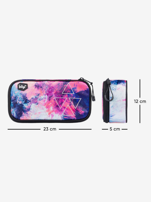 BAAGL  Rosa 3 set astratto: zaino, astuccio, borsa Baagl