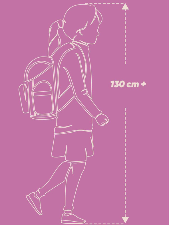 BAAGL  Rosa 3 set astratto: zaino, astuccio, borsa Baagl