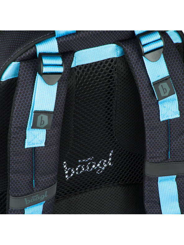 BAAGL  Zaino scuola nero Skate Bluelight Baagl
