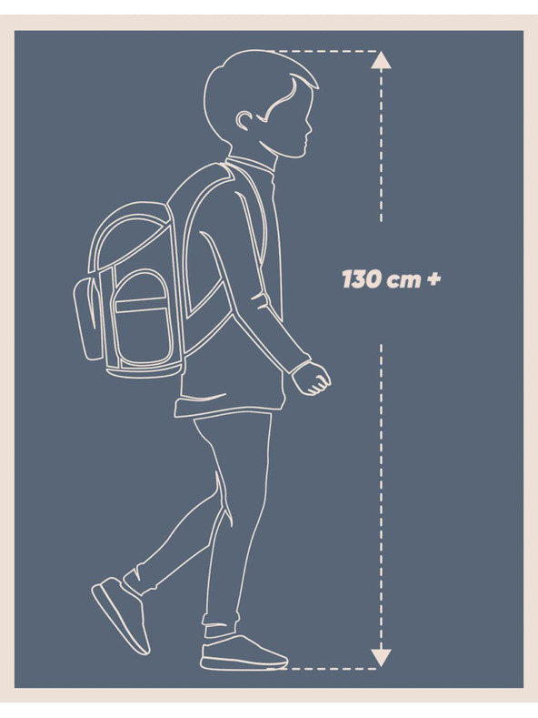 BAAGL  Zaino scuola nero Skate Bluelight Baagl