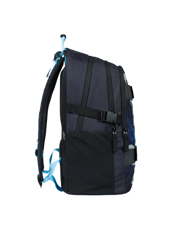 BAAGL  Zaino scuola nero Skate Bluelight Baagl